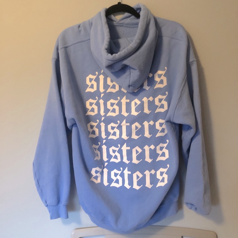 james charles sisters hoodie merch - columbia blue